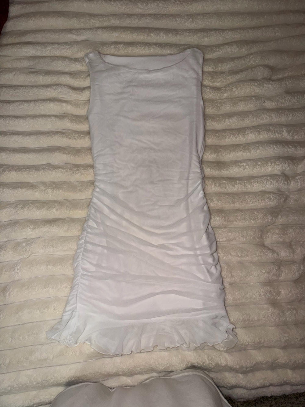 White mesh women’s dress